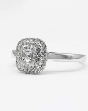 Infinity X.O Diamond Ring in Sterling Silver